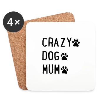 Maman de chiens - Dessous de verre (lot de 4) - blanc - Devant