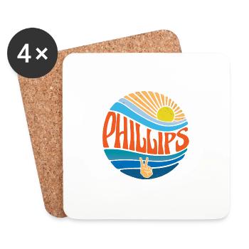 Chemise Phillips Vintage Sunset Phillips Groovy Cravate - Dessous de verre (lot de 4) - blanc - Devant