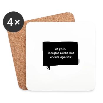 8 - Dessous de verre (lot de 4) - blanc - Devant