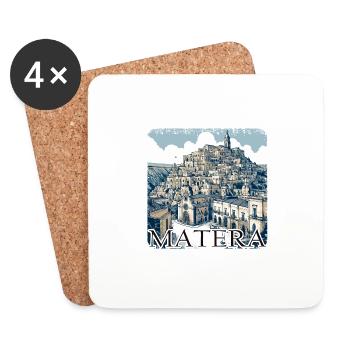 Matera : le charme grunge de la ville rock - Dessous de verre (lot de 4) - blanc - Devant