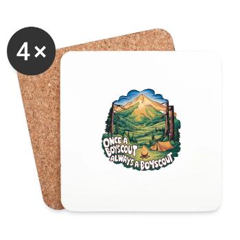Campeur un jour, campeur toujours, expérience de la nature à l’état pur - Dessous de verre (lot de 4) - blanc - Devant