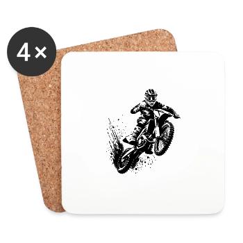 Off-Road Machine in Jump Motorsport Hobby - Coasters (set of 4) - white - Front