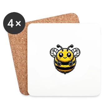 bumblebee bee - Coasters (set of 4) - white - Front