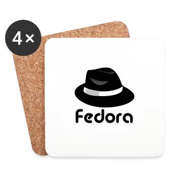 Fedora - Coasters (set of 4) - white - Front