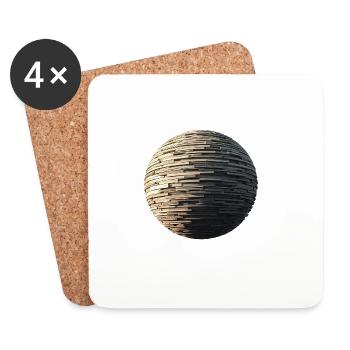 Stone Sphere - Coasters (set of 4) - white - Front