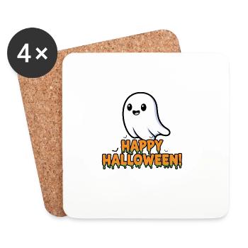 Happy Halloween Ghost - Coasters (set of 4) - white - Front