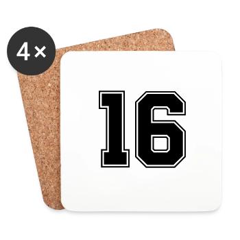 16 - Untersetzer (4er-Set) - Weiß - Vorne
