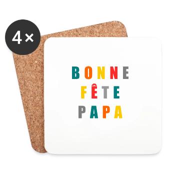 Happy Birthday Dad. Fathers Day. Best dad - Coasters (set of 4) - white - Front