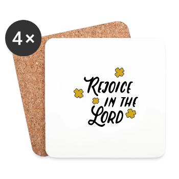 Rejoice in the Lord - Untersetzer (4er-Set) - Weiß - Vorne