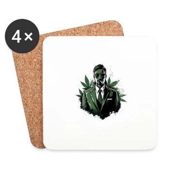 It is your Life Cannabis Business lifestyle - Untersetzer (4er-Set) - Weiß - Vorne