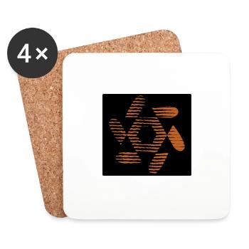 DESIGN. ART. PAPA. MAMAN. MODERNE. AFRIQUE. GEEK. - Dessous de verre (lot de 4) - blanc - Devant
