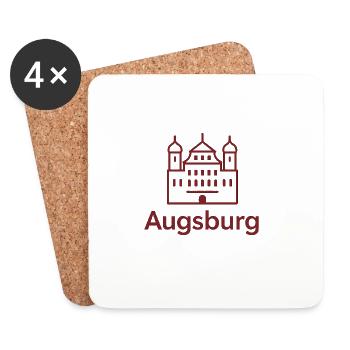 Augsburg Skyline Schlosslinie - Untersetzer (4er-Set) - Weiß - Vorne