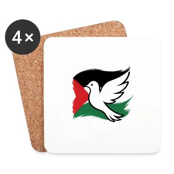 Free Palestine - Coasters (set of 4) - white - Front