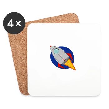 Rocket - Coasters (set of 4) - white - Front