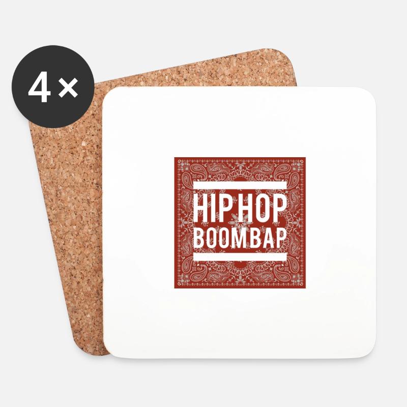 Boom Bap - Untersetzer (4er-Set) - Weiß