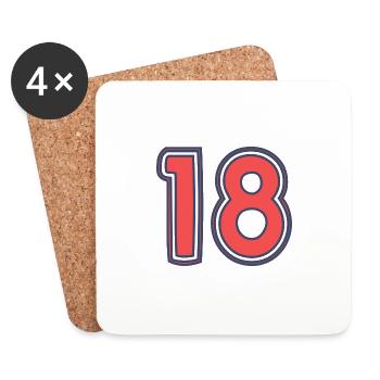 18. 18 YEARS OLD - Coasters (set of 4) - white - Front