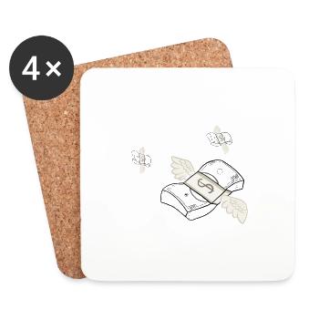 Magie de l’argent - Dessous de verre (lot de 4) - blanc - Devant