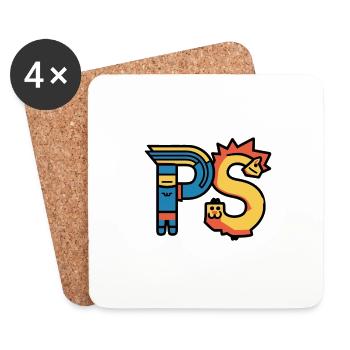 PS - Untersetzer (4er-Set) - Weiß - Vorne