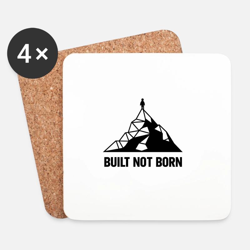 Built Not Born Peak - Untersetzer (4er-Set) - Weiß