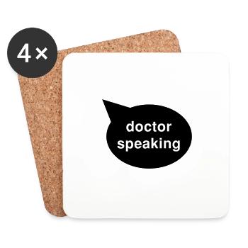 la bulle vocive doctor - Dessous de verre (lot de 4) - blanc - Devant