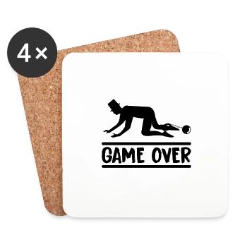 braeutigam game over 02 - Untersetzer (4er-Set) - Weiß - Vorne