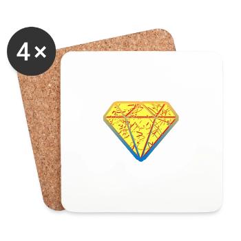Money Cash Earn Rich Dollars Euro - Coasters (set of 4) - white - Front