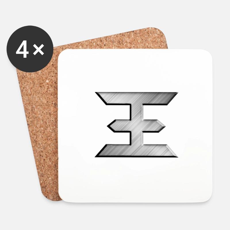Electroniker's (Brushed Metal) 3D - Untersetzer (4er-Set) - Weiß