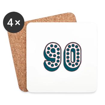 ANNIVERSARY. HAPPY BIRTHDAY. HAPPY BIRTHDAY. - Coasters (set of 4) - white - Front