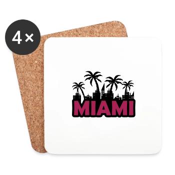 Miami - Coasters (set of 4) - white - Front