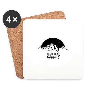there is no planet b - Untersetzer (4er-Set) - Weiß - Vorne