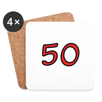 ANNIVERSARY. HAPPY BIRTHDAY. HAPPY BIRTHDAY. - Coasters (set of 4) - white - Front