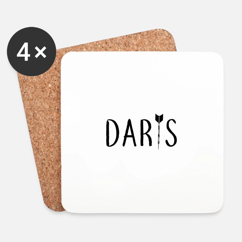 DARTS - Untersetzer (4er-Set) - Weiß