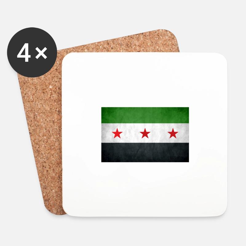 Syrien - Untersetzer (4er-Set) - Weiß