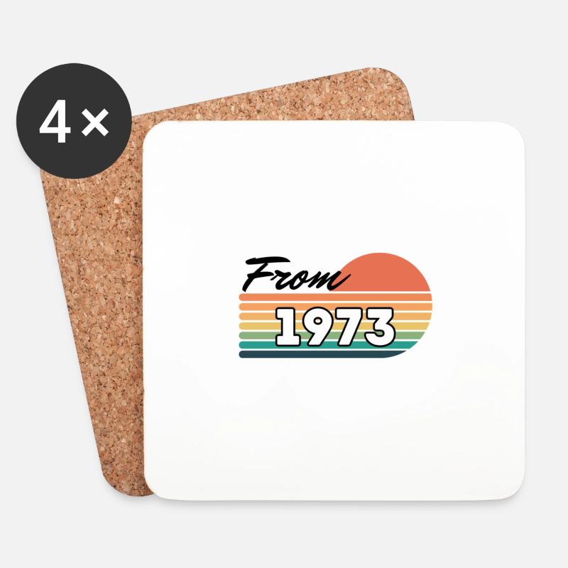 Ab 1973 - Untersetzer (4er-Set) - Weiß