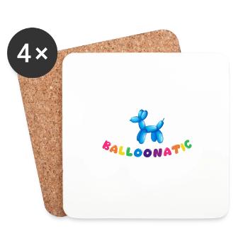 Balloon Animal Balloonatic - Dessous de verre (lot de 4) - blanc - Devant