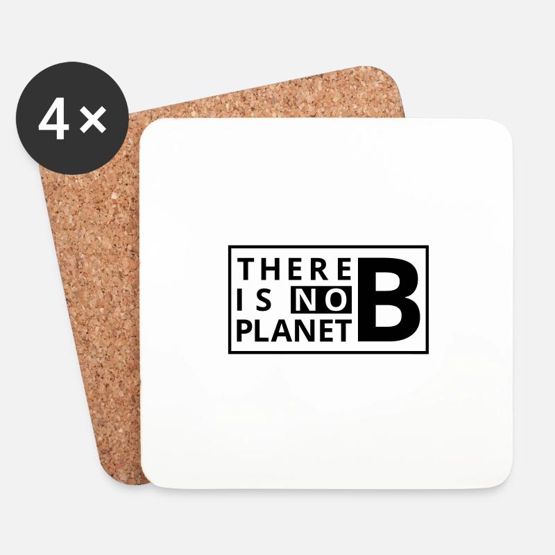 There is no Planet B - Untersetzer (4er-Set) - Weiß