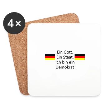 Ein Gott. Ein Staat. - Untersetzer (4er-Set) - Weiß - Vorne