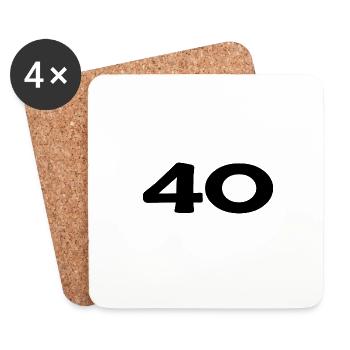 40. 40 YEARS. 40th ANNIVERSARY. 40TH ANNIVERSARY. - Coasters (set of 4) - white - Front