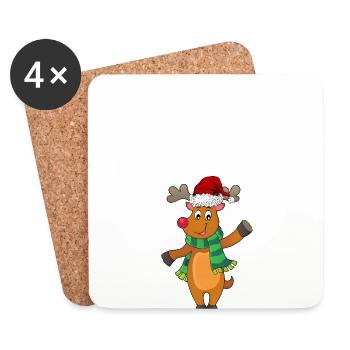 Rudolph the Red-Nosed Reindeer Naughty Christmas - Coasters (set of 4) - white - Front