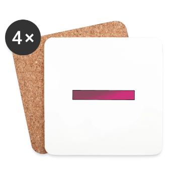 Gradient Pink Bars - Coasters (set of 4) - white - Front