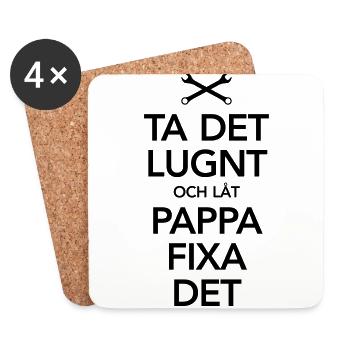 Pappa Fixa Det Fars dag Vaderdag Farsdag Present - Coasters (set of 4) - white - Front
