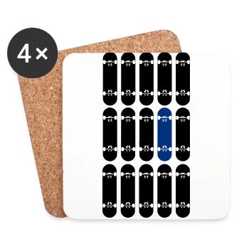 Un conseil en bleu - Dessous de verre (lot de 4) - blanc - Devant