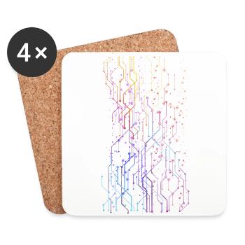 Geometric graphics - Coasters (set of 4) - white - Front