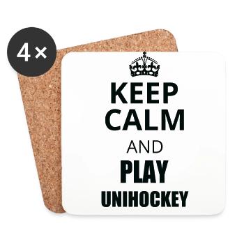 keep calm floorball - Coasters (set of 4) - white - Front