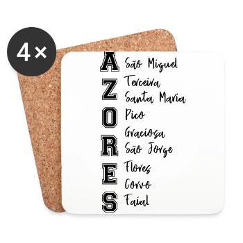 9 Inseln Azoren / Azores - Untersetzer (4er-Set) - Weiß - Vorne