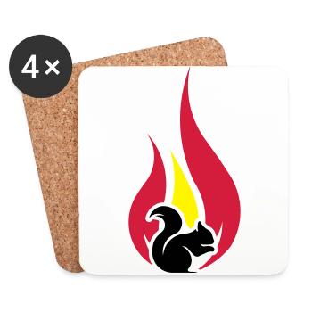 summer squirrel - Untersetzer (4er-Set) - Weiß - Vorne