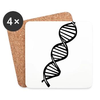 ADN, biologie - Dessous de verre (lot de 4) - blanc - Devant