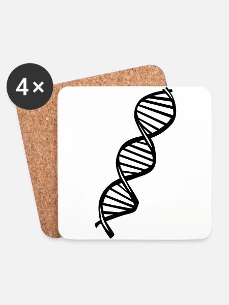 DNA, Biologie - Untersetzer (4er-Set) - Weiß
