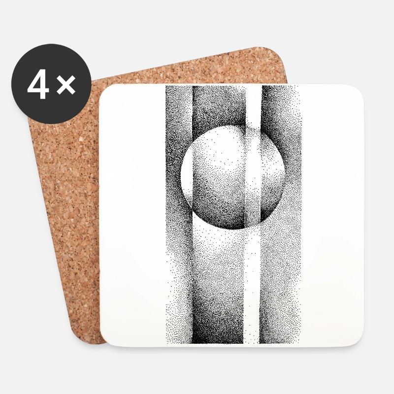 dots - Coasters (set of 4) - white