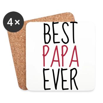Dad - Daddy - Father's Day - Baby - Birth - Papa - Coasters (set of 4) - white - Front